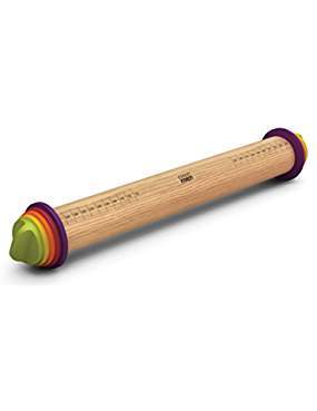 Joseph Joseph 20085 Adjustable Rolling Pin with Removable Rings, Multicolored