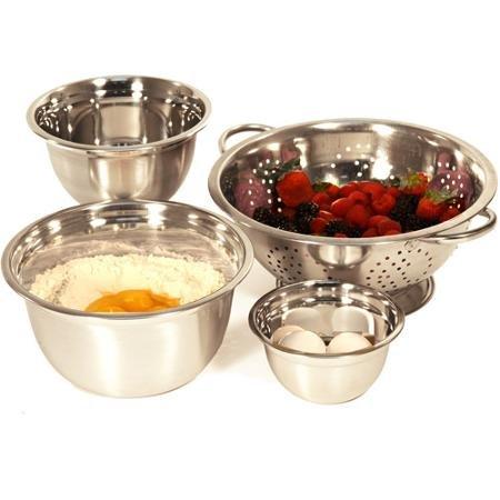 Heuck, 4- Piece Stainless Steel Mixing Bowl and Colander Set