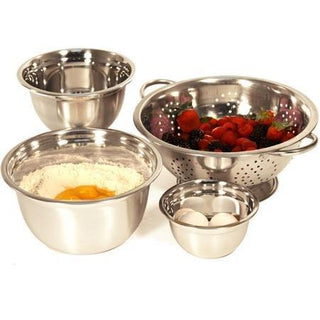 Heuck, 4- Piece Stainless Steel Mixing Bowl and Colander Set