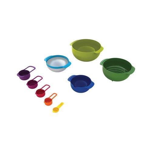 Joseph Joseph Nest 9 Plus Mixing Bowls, Multi Colour