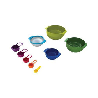Joseph Joseph Nest 9 Plus Mixing Bowls, Multi Colour